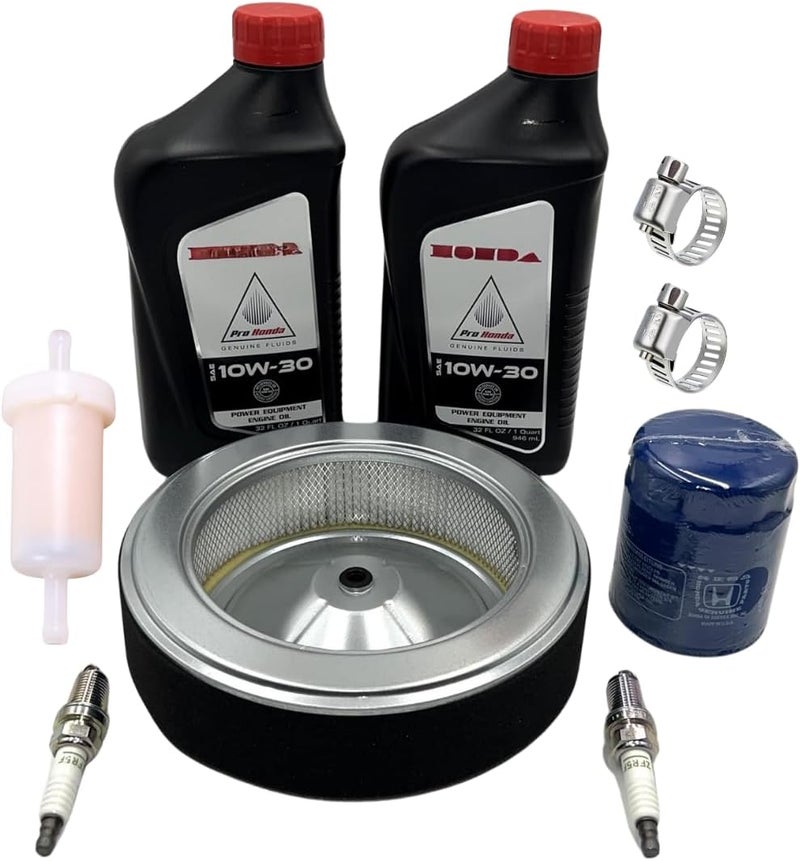 KINDZA GENUINE TUNE UP KIT FOR GX630 GX660 GX690 INCLUDE 2 PK GENUINE OIL [08207-10W30] WITH GENUINE [15400-PLM-A02] OIL FILTER AND AIR FILTER REPLACE [17210-Z6L-010] 2 PK ORIGINAL SPARK PLUGS & FUEL FILTER - Image 2